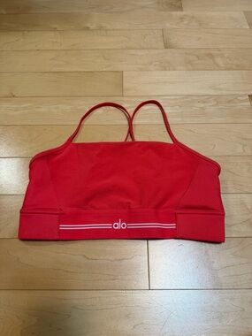Alo Alo soft relay red Strappy Sports Bra